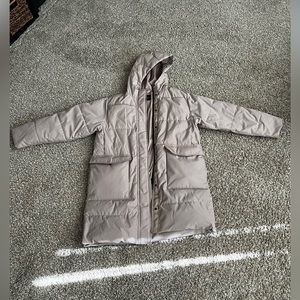 Everlane The ReNew Long Puffer - Cream- Size XL